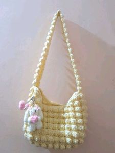 Crochet Bubble Bag - Yellow