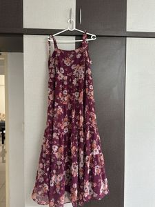 Floral Tie-Strap Maxi Dress