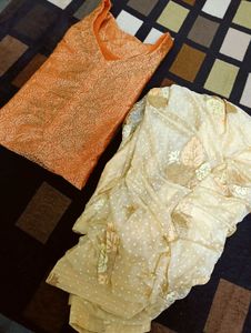 Partywear Stitched Suit With Net Embroidery Salwar