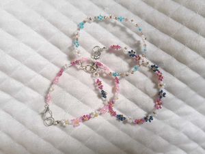 Beaded Flower Bracelet Set