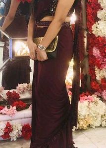 Pre Draped Ruffle Saree