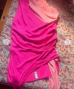 Pink One Shoulder Bodycon Dress