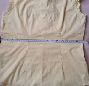 Yellow Ruffle-Sleeve Button-Down