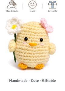 Crochet Chick with Flower