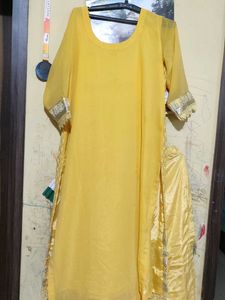 Yellow Embroidered Kurta Set