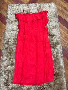 Red Ruffle Dress