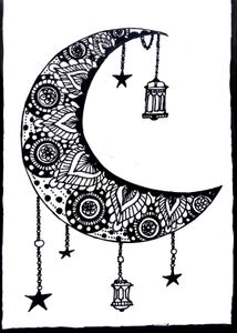 Moon 🌝 & Fish 🐟 Mandala Seasonal greeting