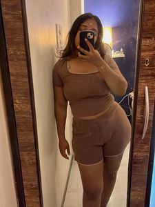 Brown Two-Piece Loungewear Set