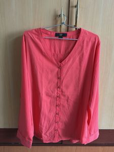Zink London Solid Shirt - Coral Colour