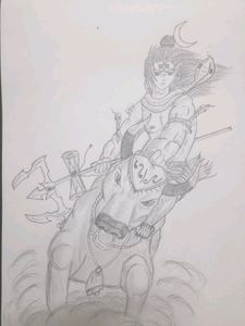 Lord Shiva Pencil Drawing