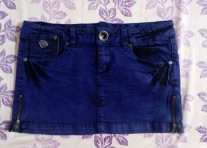 Only Royal Blue Denim Skirt