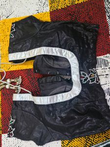 #JanOffer Black And Grey Partywear Lehenga Saree