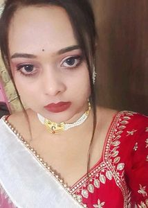 Elegant White &amp; Red Saree