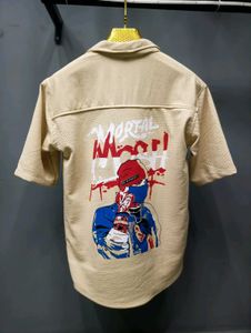 Rubber Printed Knit Shirt (Oversized)