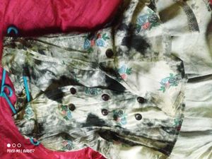 Tie-dye Floral Button-Up Top