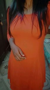 Orange Single Piece Dress
