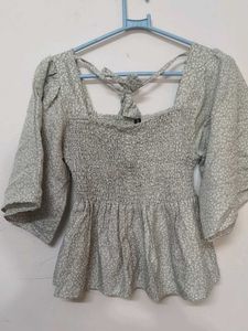 Floral Smocked Peplum Top