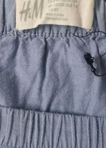 H&amp;m Girls  Denim Color Cotton Skirt
