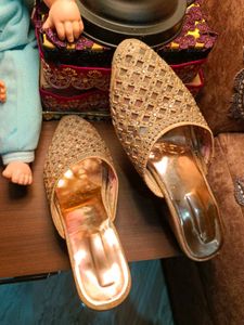 Gold Embellished Flats