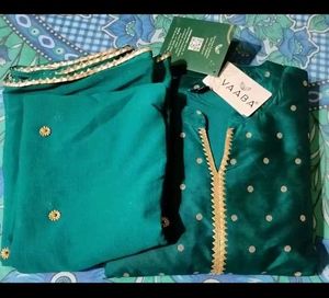 Teal Polka Dot Anarkali Suit Combo 2