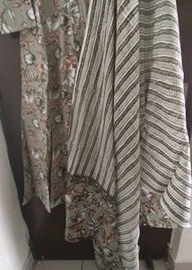 New Unused PureCotton Kurti Dupatta Set