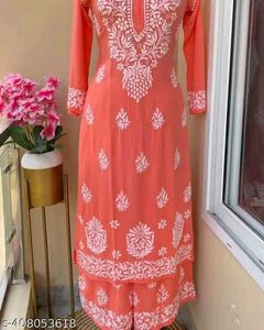 Pure Rayon Kurta Plazo Set 😍
