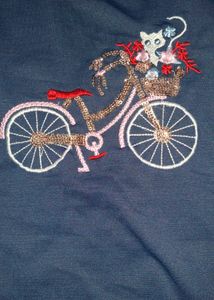 Cute Bicycle Graphic Top