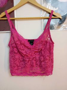 Pink Lace Cami Top