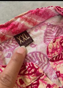 Cotton Tunic Floral Pink