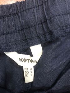 Casual Navy Blue Lower Waist 32