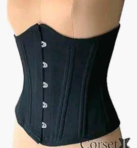 Black Satin under bust Corset