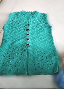 Knitted Teal Vest