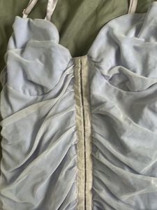 Lavender Ruched Mini Dress