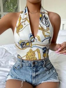 Pintersty Patterned Halterneck Top