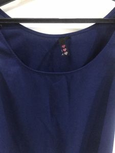 Navy Blue Sleeveless Top For Women