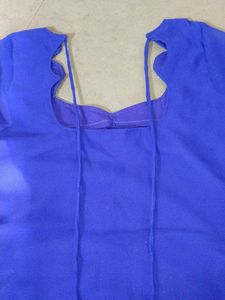 blue side tassels kurthi..