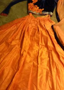 Crop Top And Skirt With Dupatta