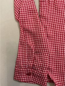 Red Gingham Ruffle Top