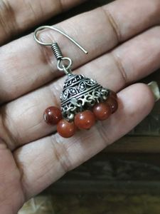 Semi-Precious Carnelian Stone Jhumkies