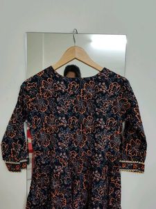 Floral Print Anarkali Kurti