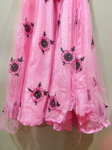 Elegant Black &amp; Pink Party Wear Gown for Gi