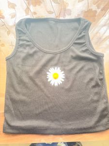 Cute Daisy Print Tank Top