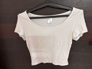 White Cropped T-Shirt