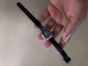 Classic Black Leather Strap Analog Wristwatch