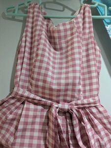 Tokyo Talkies Pink Gingham Dress Midi