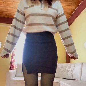 Mini Skirt with Slit