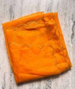 Mustard Organza Dupatta