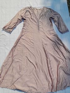 Lavender Anarkali With Dupatta Set