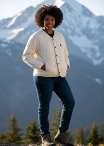 Cream Quilted Jacket