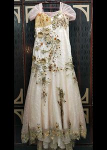 Elegant Ethnic Gown With Long Tail